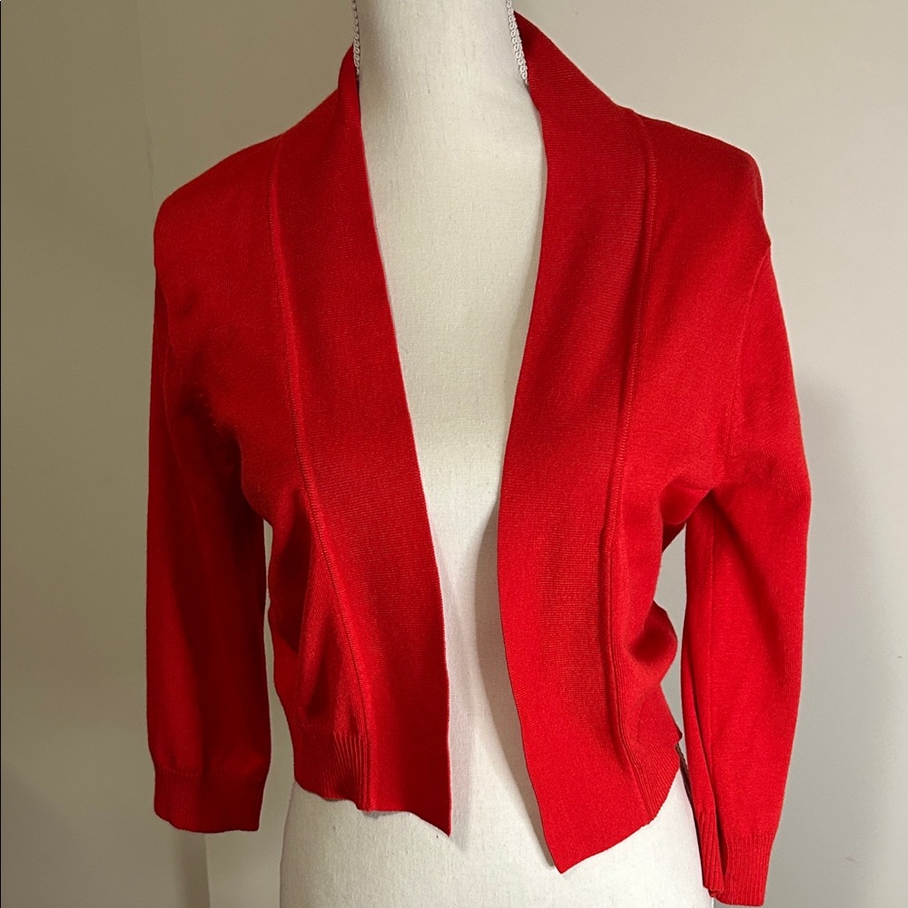 Ronni Nichole Women's Red Open-Front Shrug